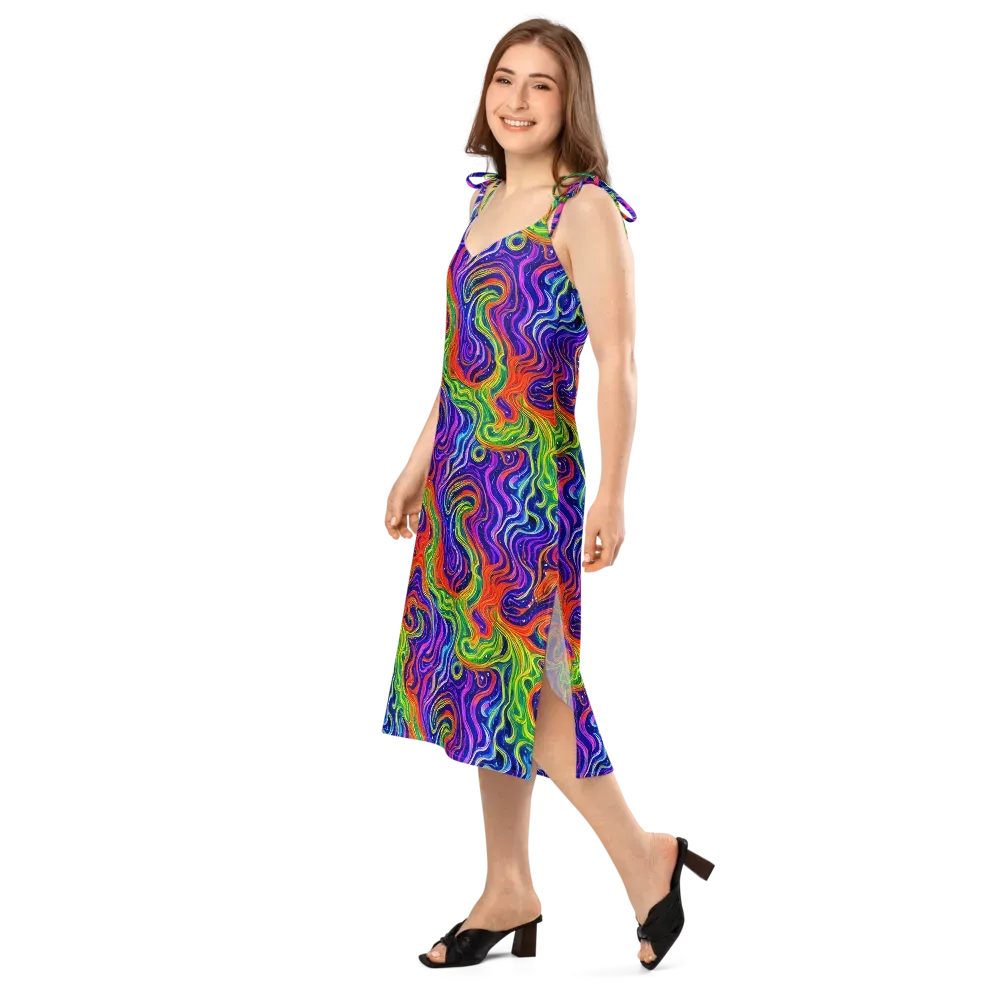 Kaleidoscope Tide on Slip Dress — Left Front