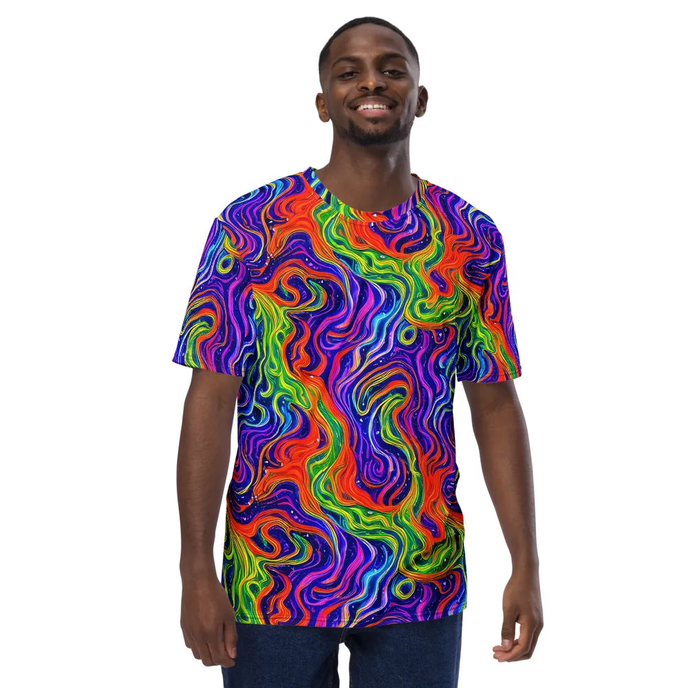 Kaleidoscope Tide on Men's Crew Neck T-Shirt — Front