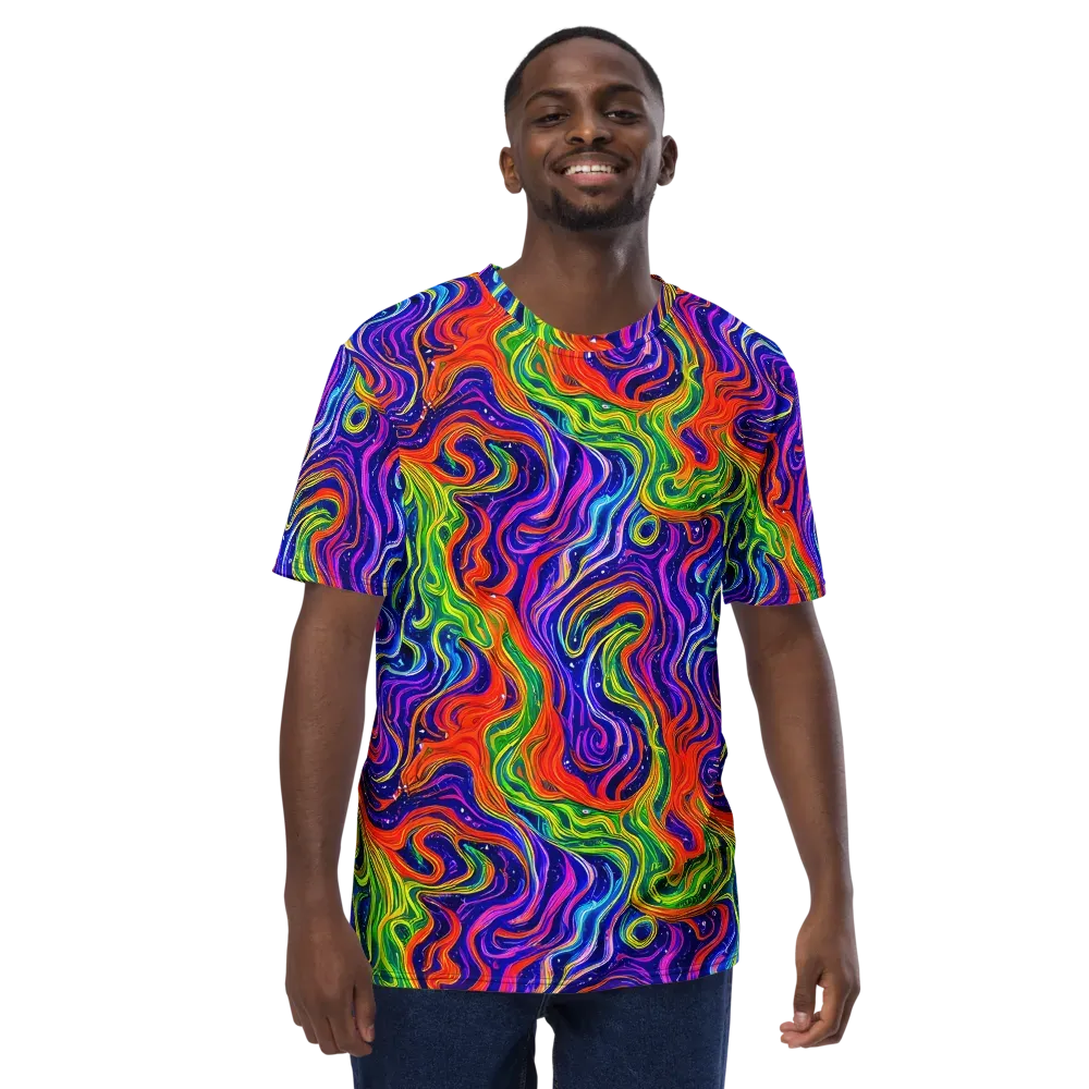 Kaleidoscope Tide on Men's Crew Neck T-Shirt — Front
