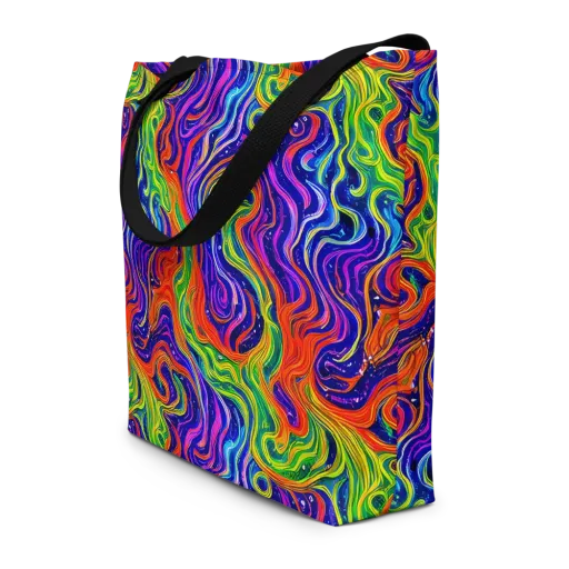 Kaleidoscope Tide on a Large Tote Bag W/ Pocket