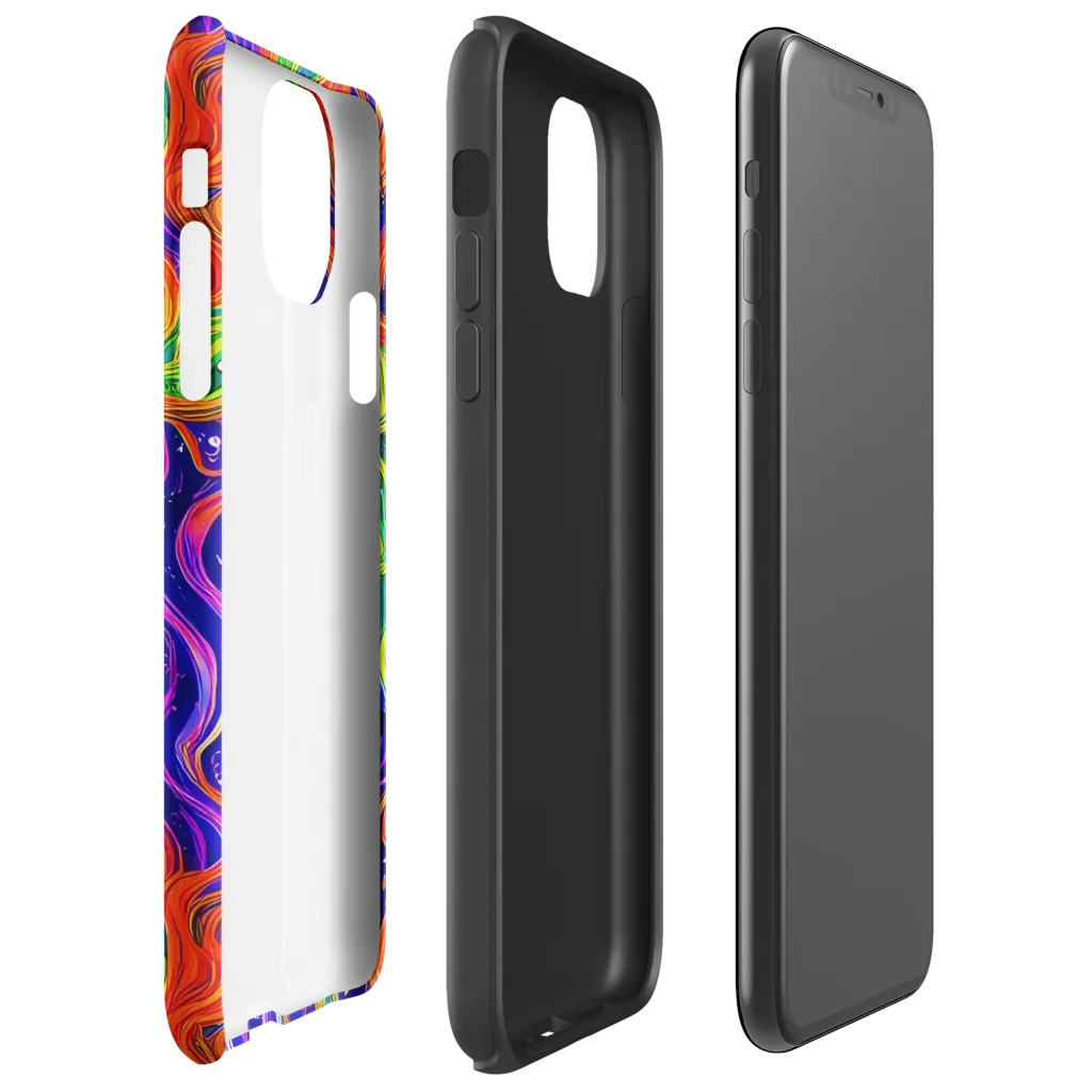 Kaleidoscope Tide on Tough Case for iPhone® — Right