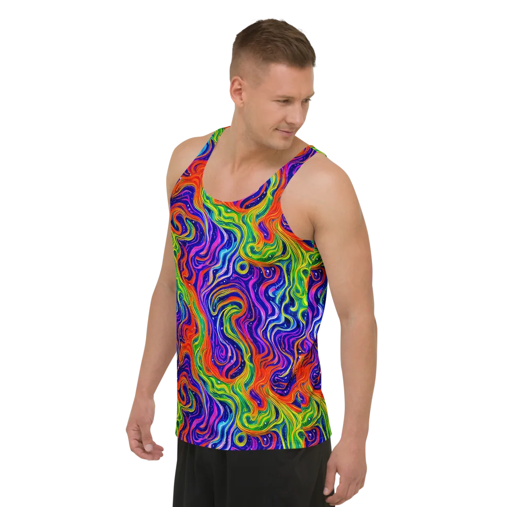 Kaleidoscope Tide on Men's Tank Top — Left Front