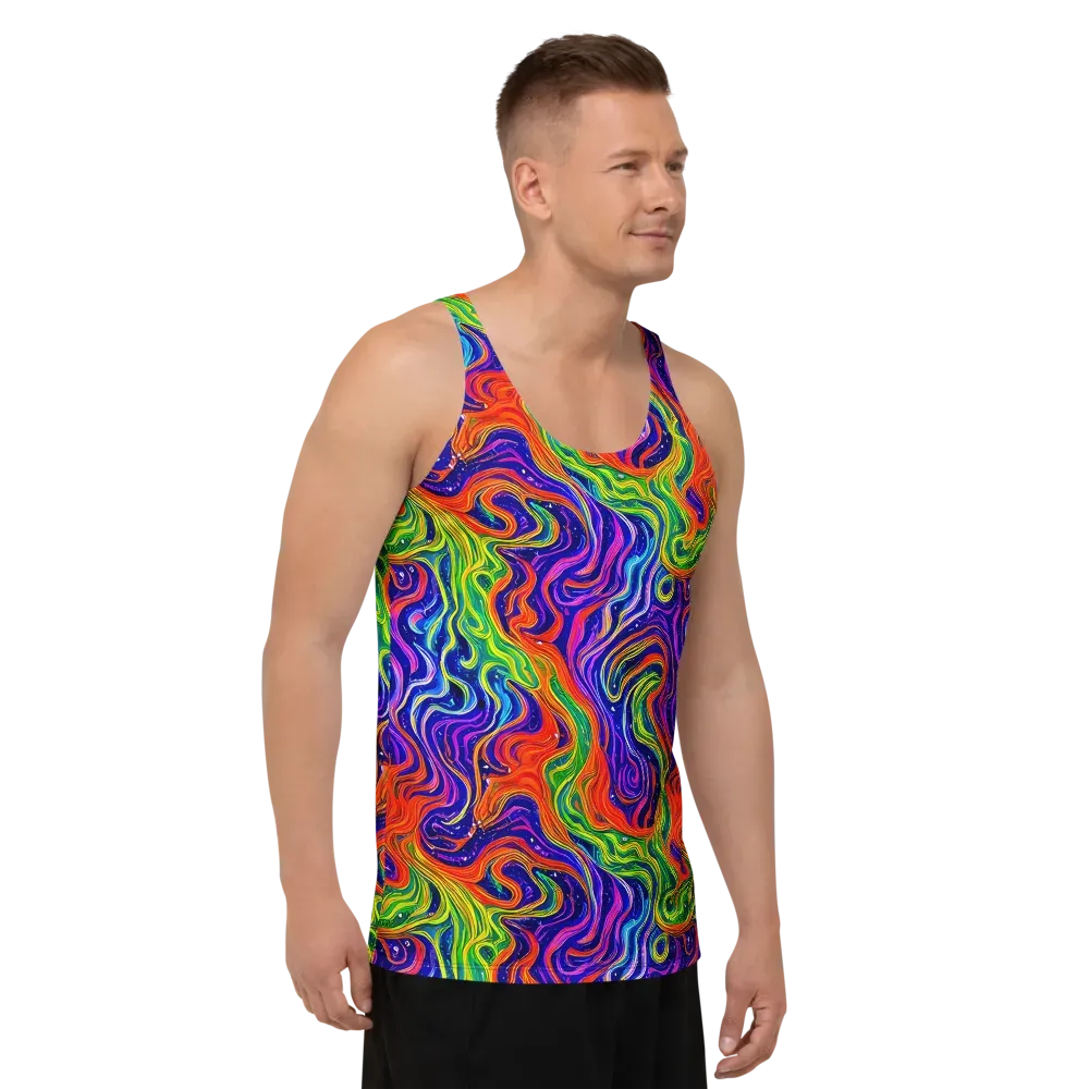 Kaleidoscope Tide on Men's Tank Top — Right Front