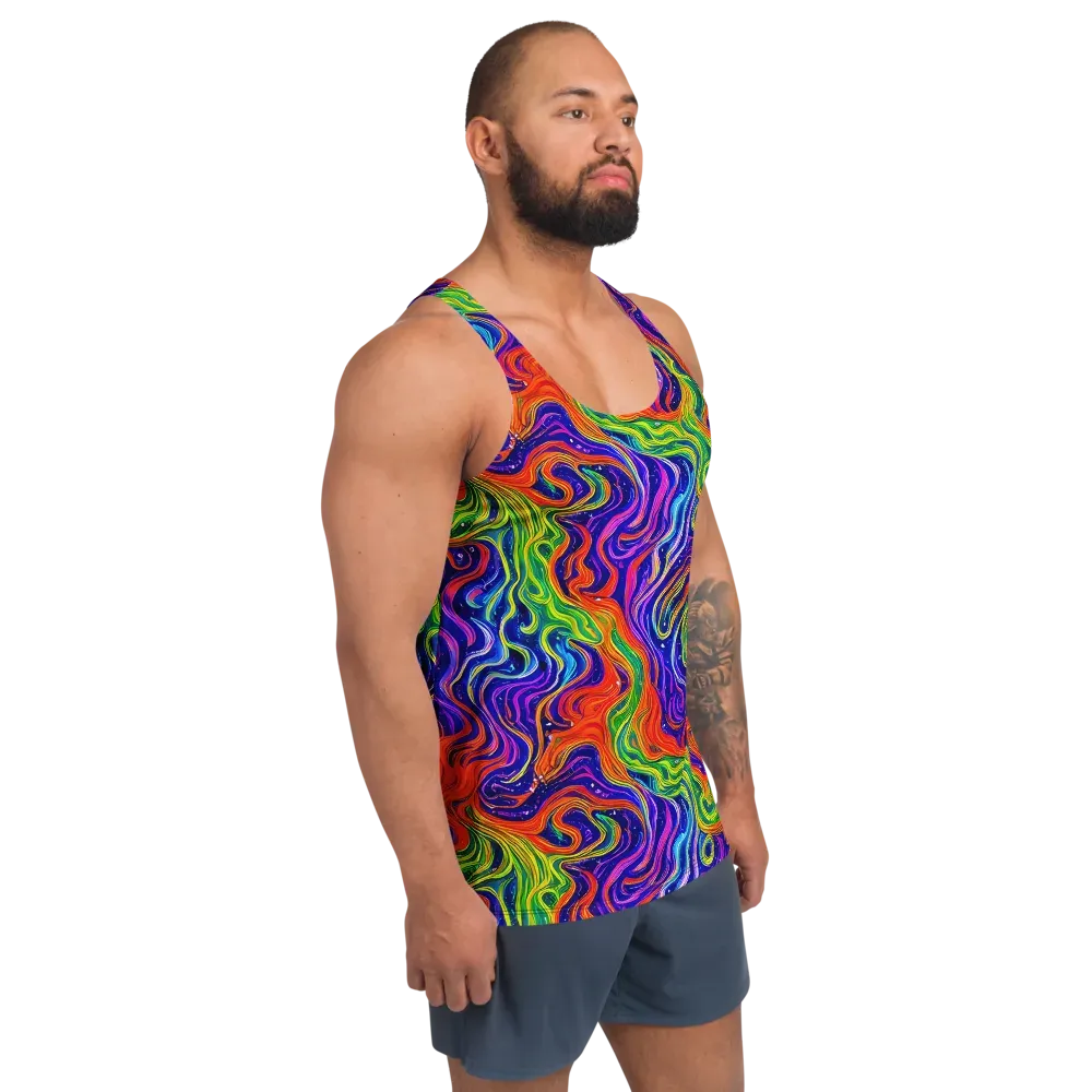 Kaleidoscope Tide on Men's Tank Top — Right Front