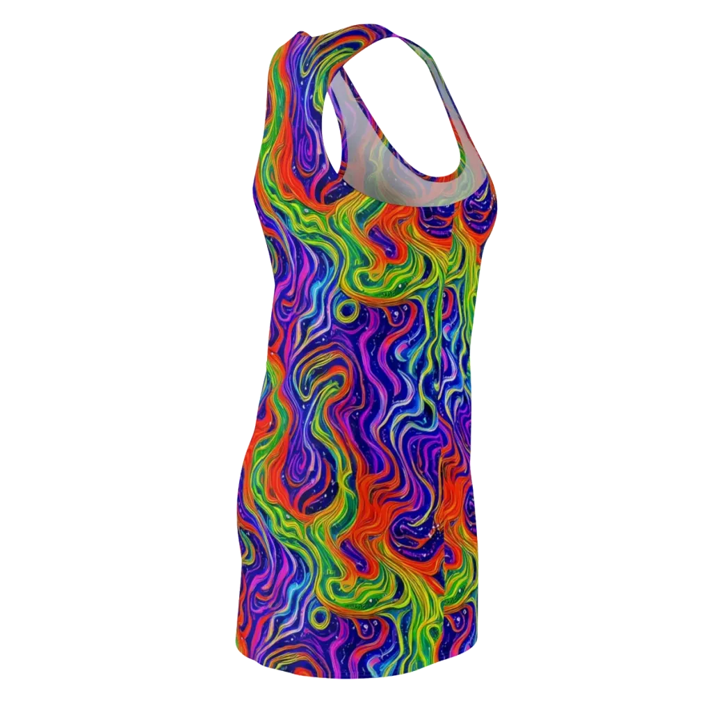 Kaleidoscope Tide on Racerback Dress — Back Side