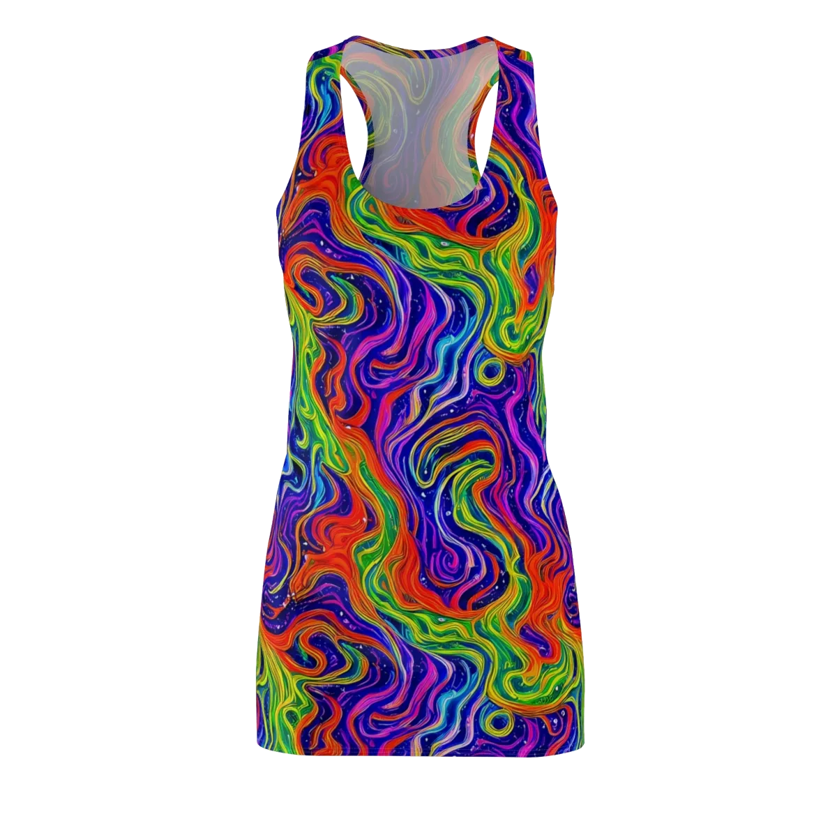 Kaleidoscope Tide on Racerback Dress — Front