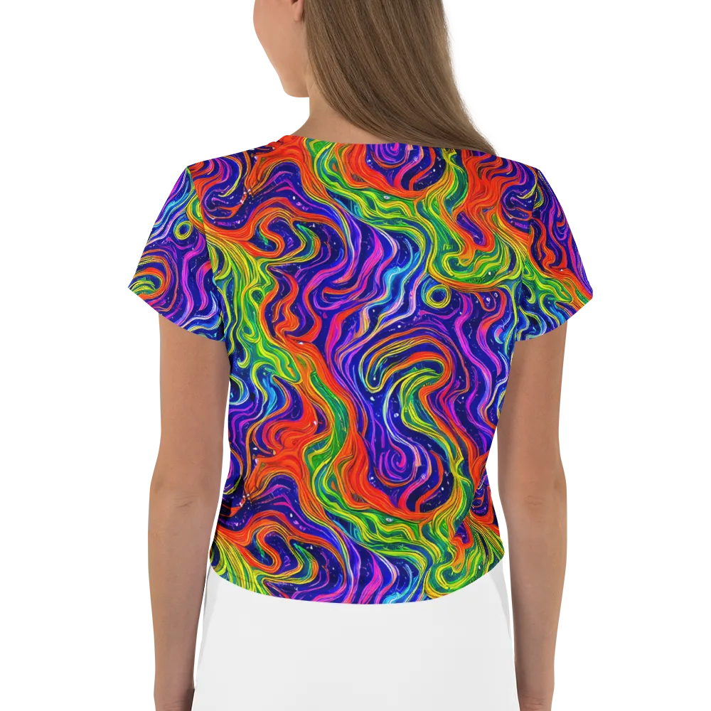 Kaleidoscope Tide on Crop Tee — Back