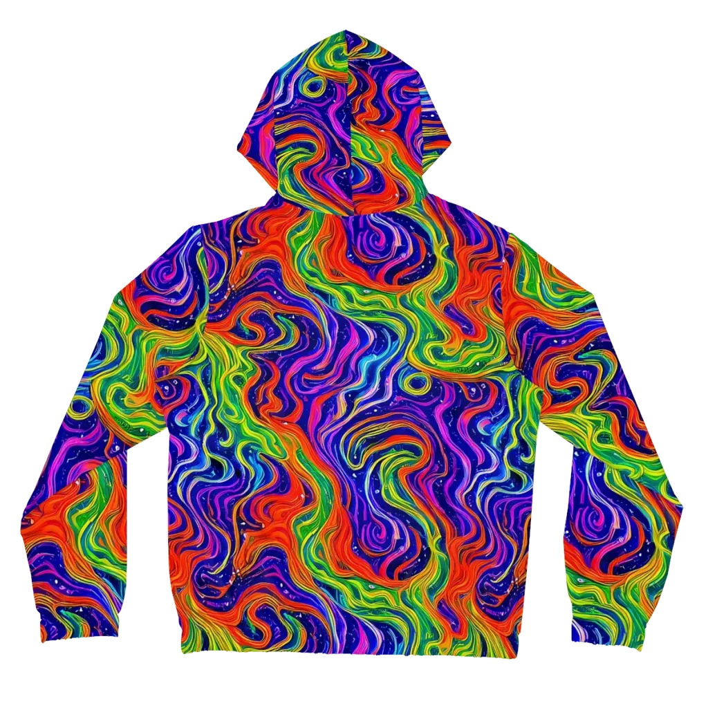 Kaleidoscope Tide on Women's Full-Zip Hoodie — Back