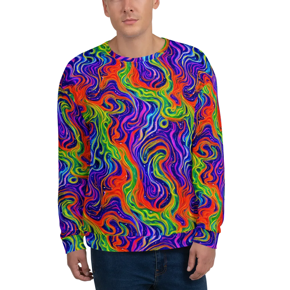 Kaleidoscope Tide on Sweatshirt — Front