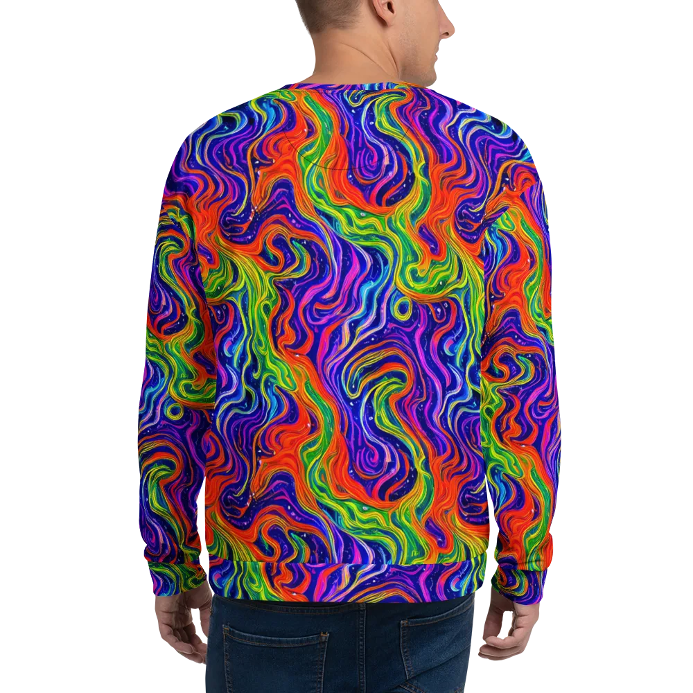 Kaleidoscope Tide on Sweatshirt — Back