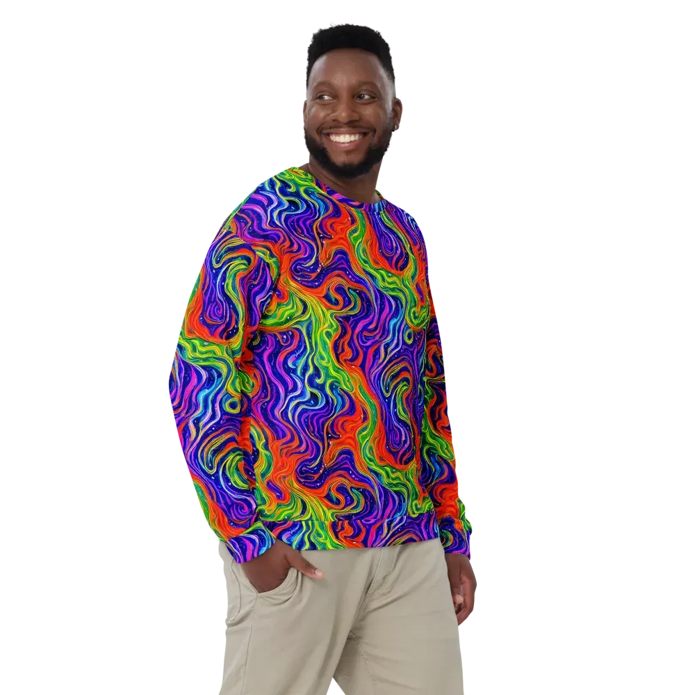 Kaleidoscope Tide on Sweatshirt — Front