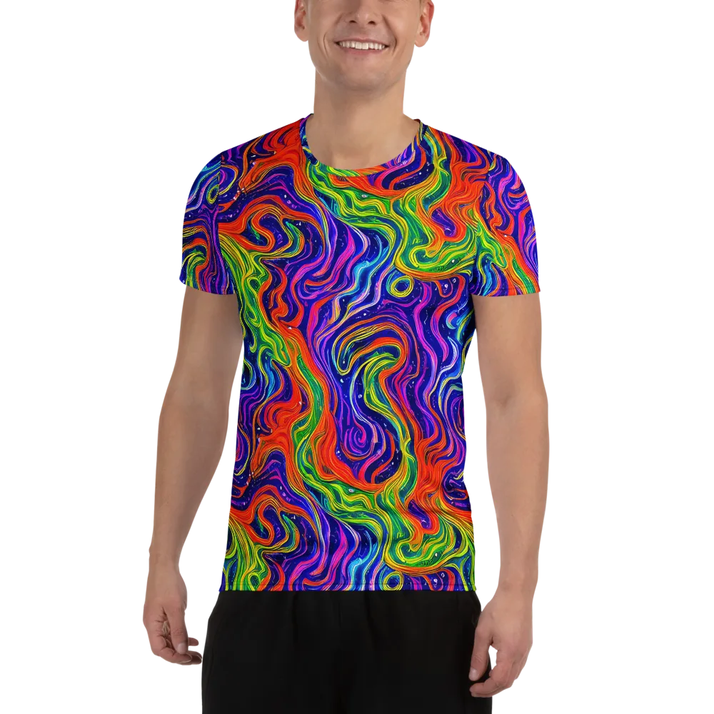 Kaleidoscope Tide on Men's Athletic T-Shirt — Front