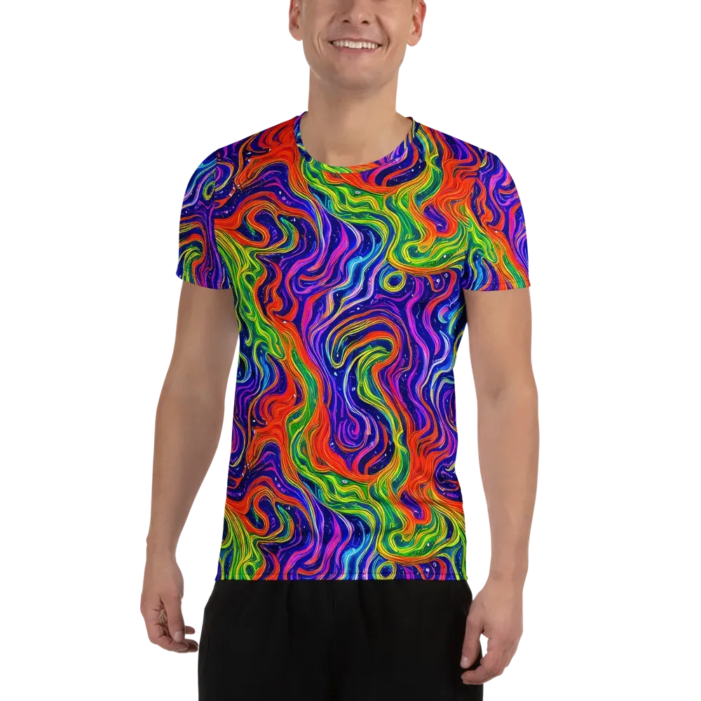 Kaleidoscope Tide on Men's Athletic T-Shirt — Front