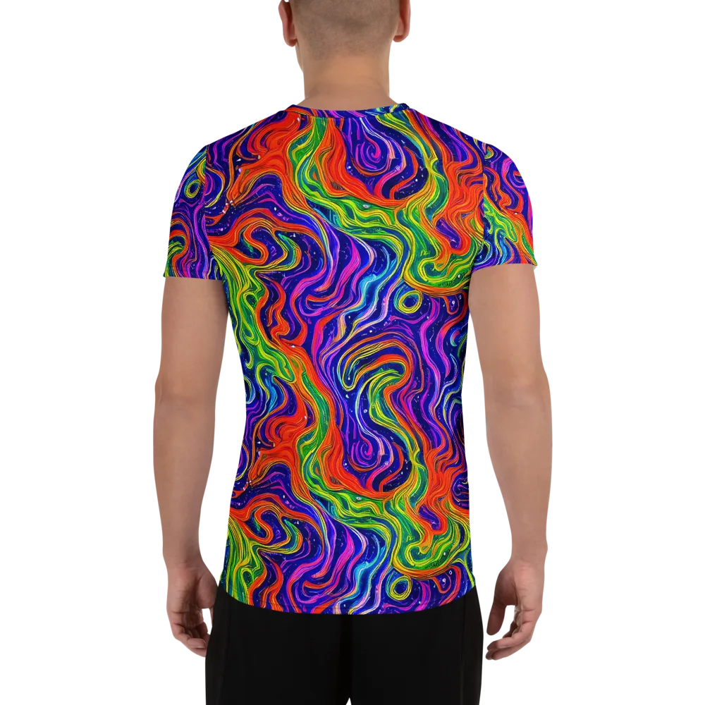 Kaleidoscope Tide on Men's Athletic T-Shirt — Back