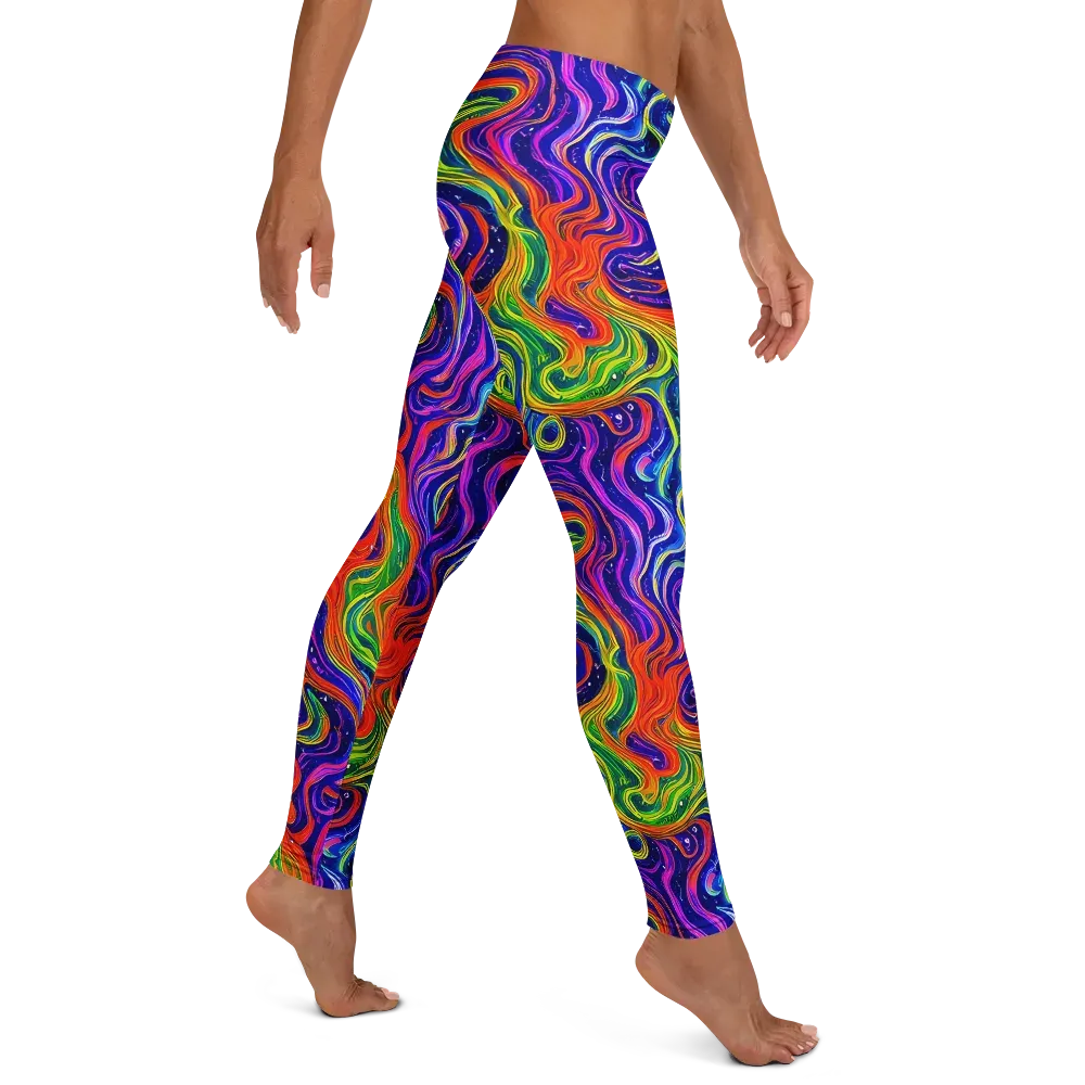 Kaleidoscope Tide on Leggings — Right
