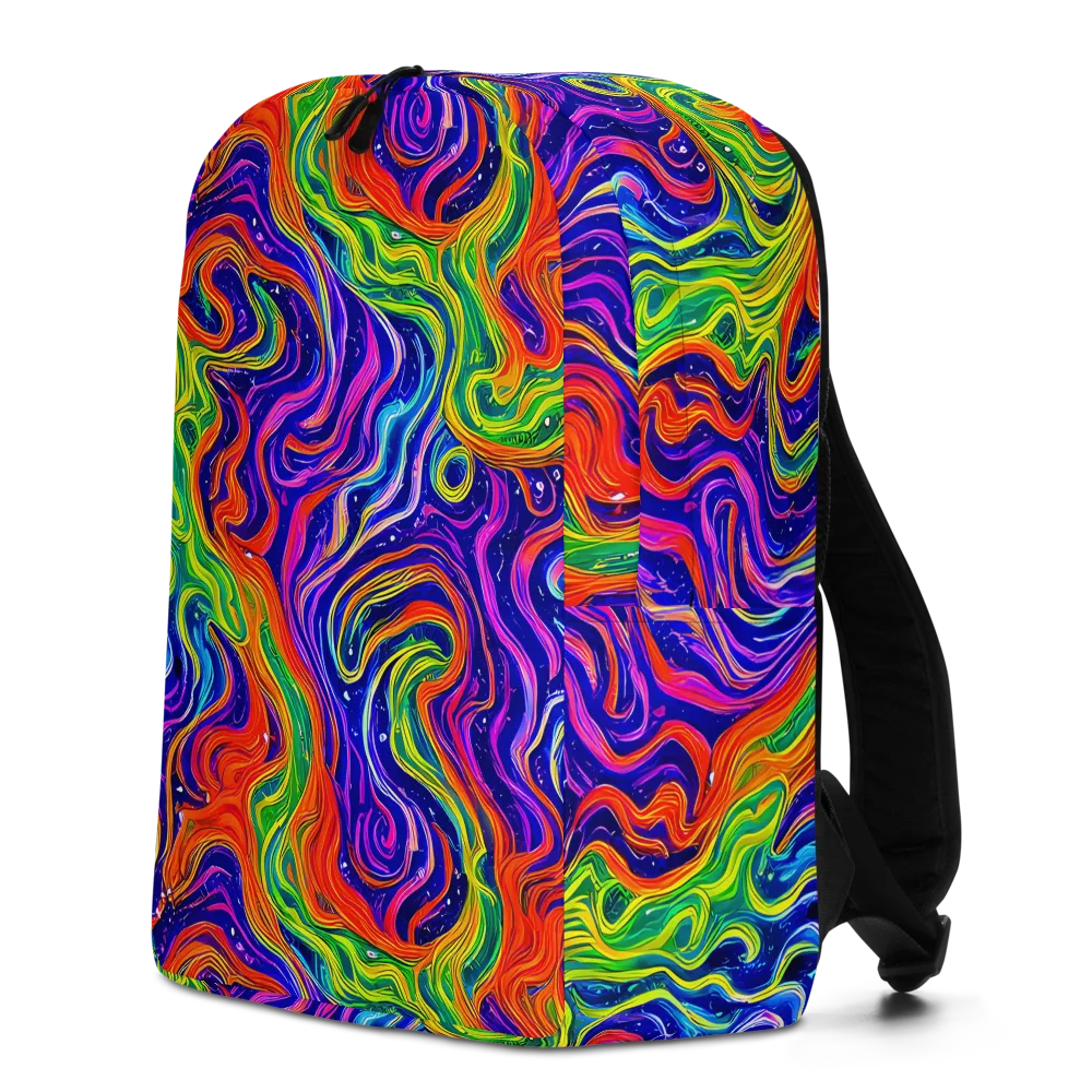 Kaleidoscope Tide on Minimalist Backpack — Left