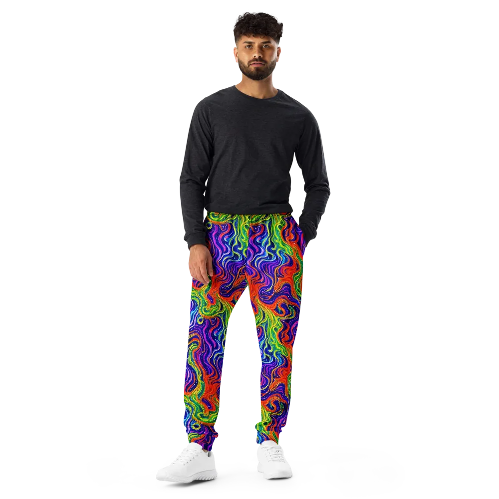 Kaleidoscope Tide on Men's Joggers — Front