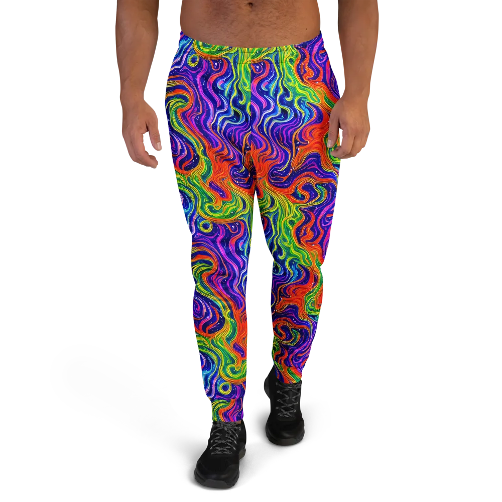 Kaleidoscope Tide on Men's Joggers — Front
