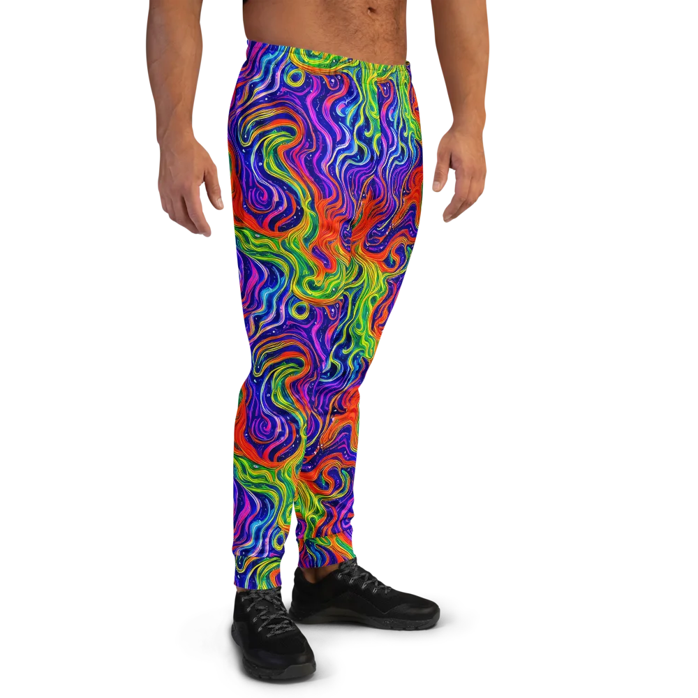 Kaleidoscope Tide on Men's Joggers — Right