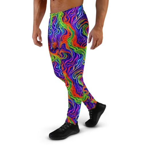 Kaleidoscope Tide on a Men's Joggers