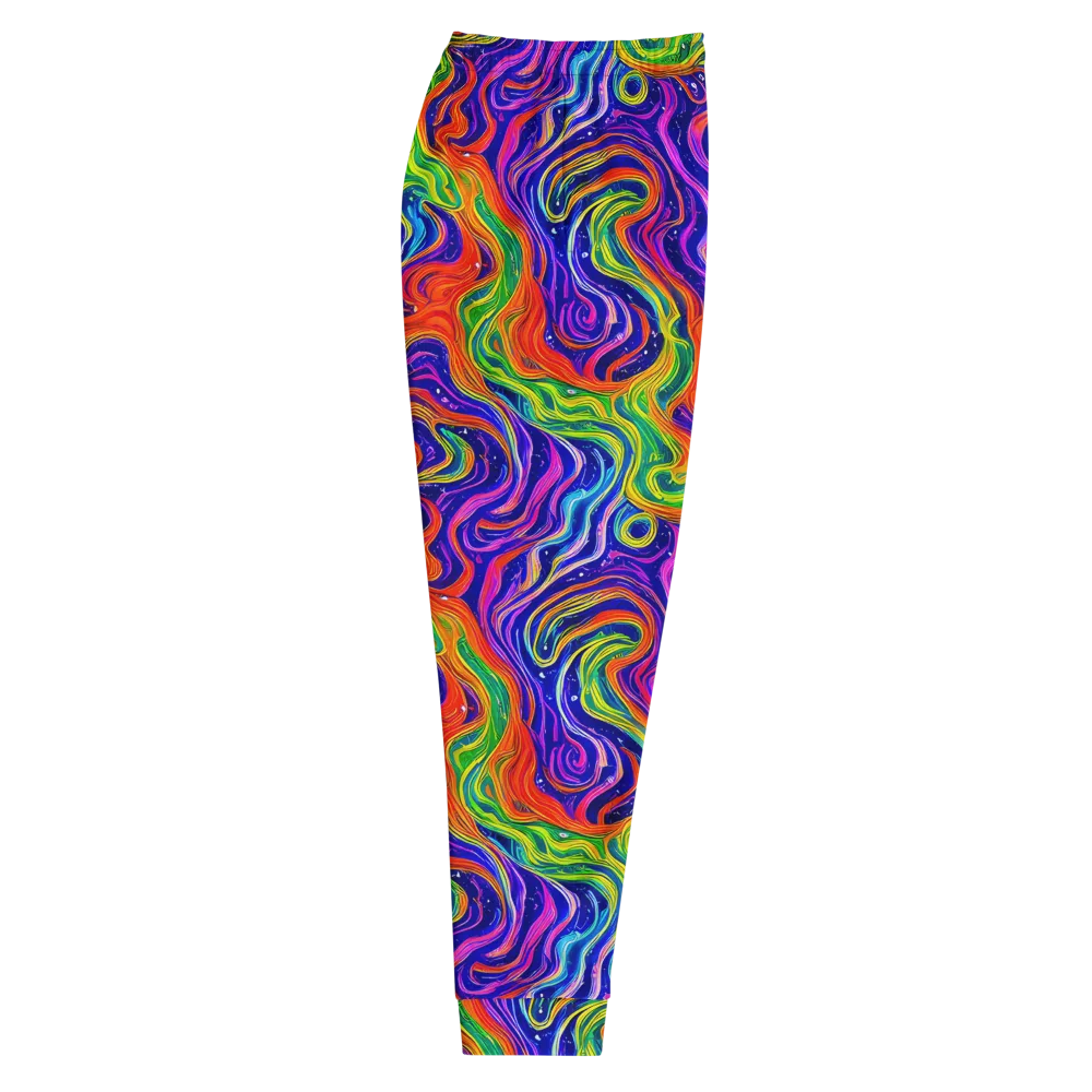 Kaleidoscope Tide on Men's Joggers — Right