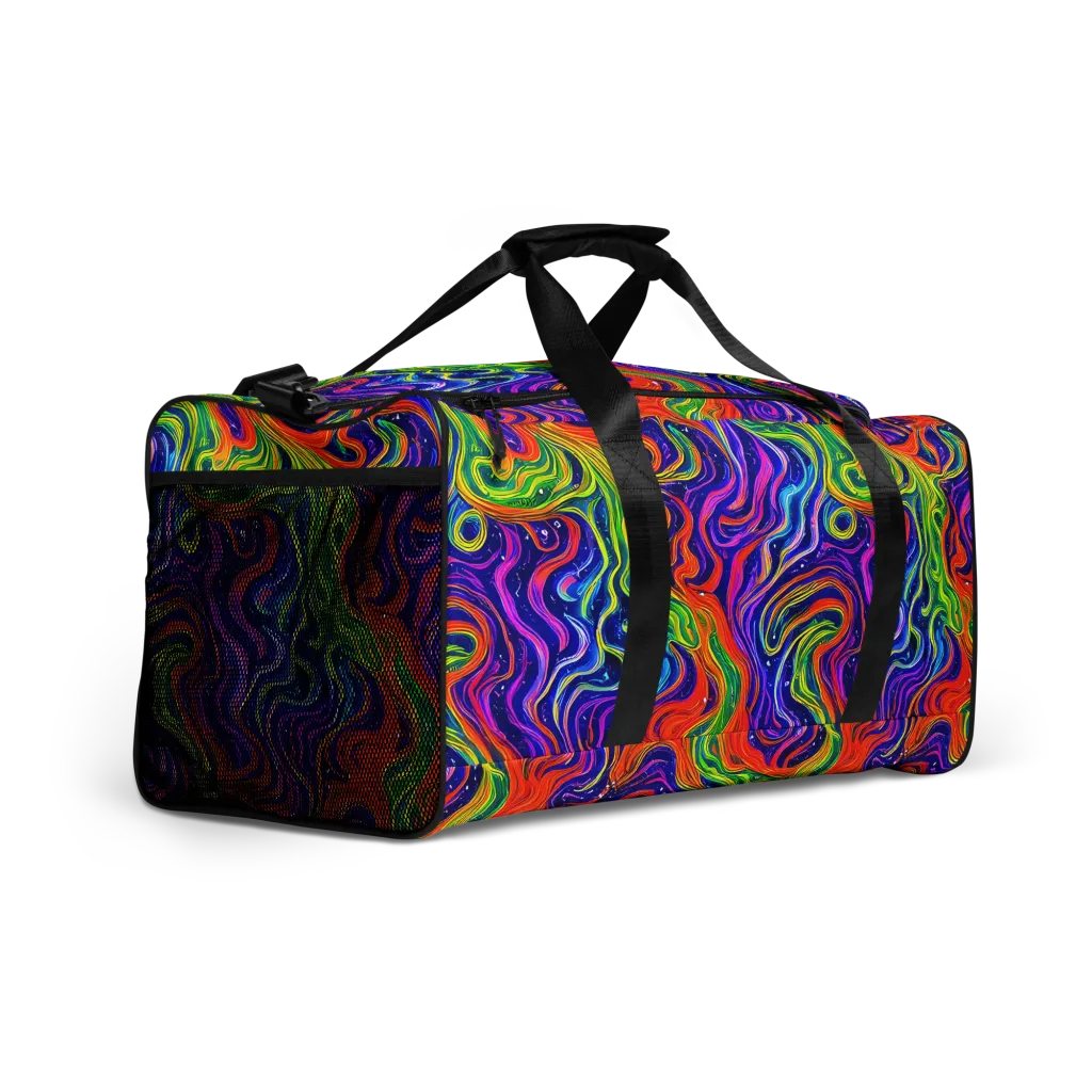 Kaleidoscope Tide on Duffle Bag — Right Front