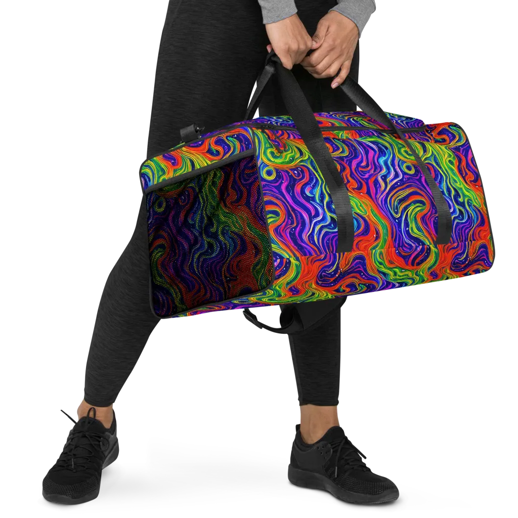 Kaleidoscope Tide on Duffle Bag — Right Front