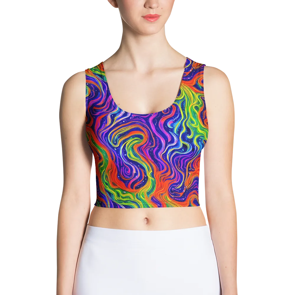 Kaleidoscope Tide on Crop Top — Front