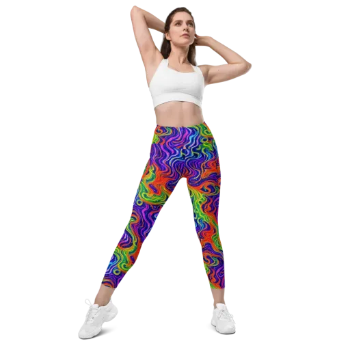 Kaleidoscope Tide on a Leggings with Pockets
