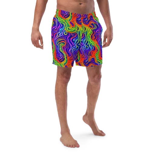 Kaleidoscope Tide on a Swim Trunks