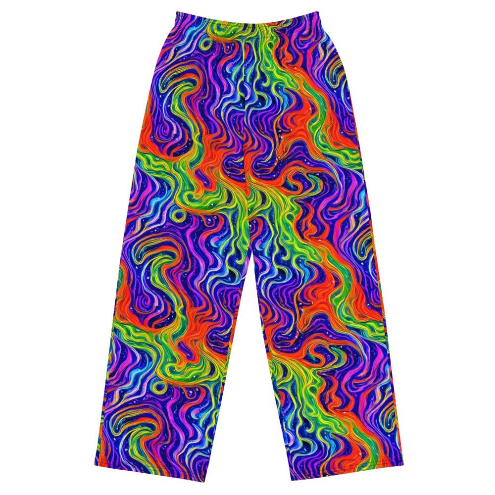 Kaleidoscope Tide on Wide-Leg Pants — Front