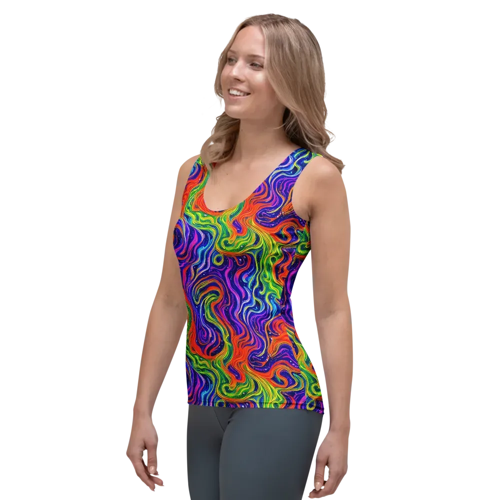 Kaleidoscope Tide on Women's Tank Top — Left Front
