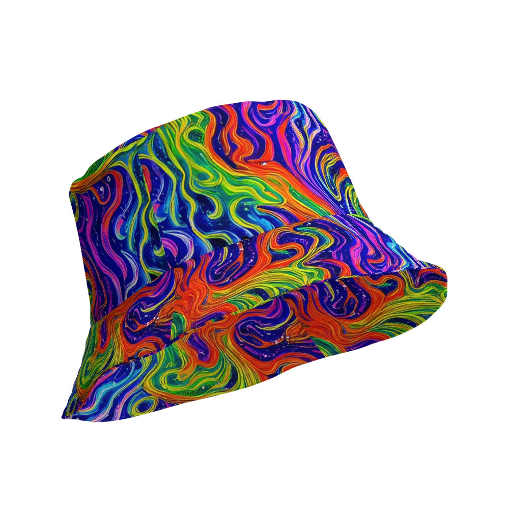 Kaleidoscope Tide on Reversible Bucket Hat — Product details Outside