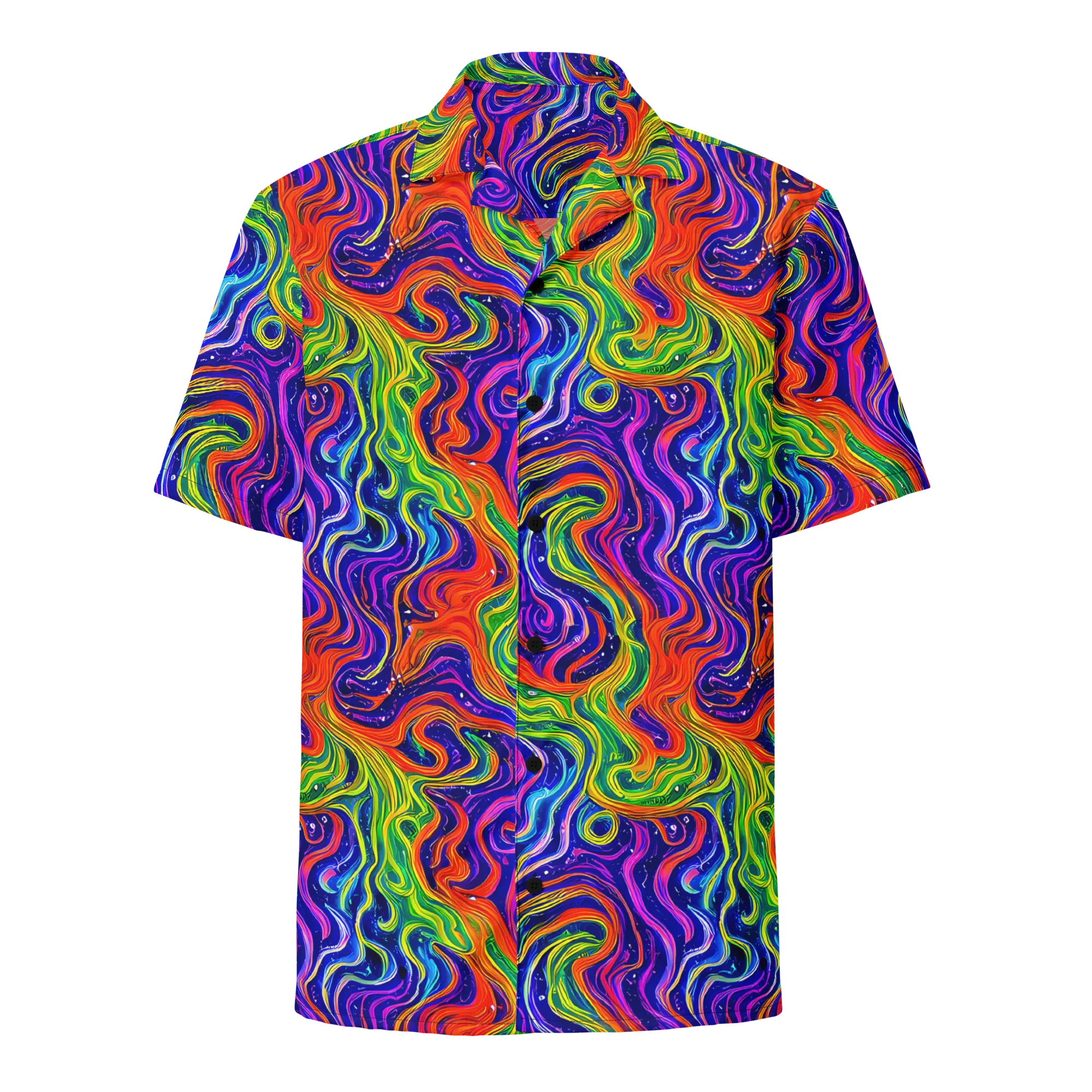 Kaleidoscope Tide on Button Shirt — Front
