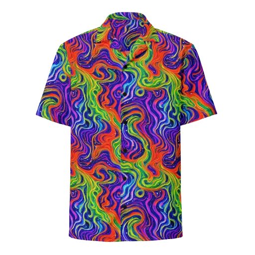 Kaleidoscope Tide on a Button Shirt