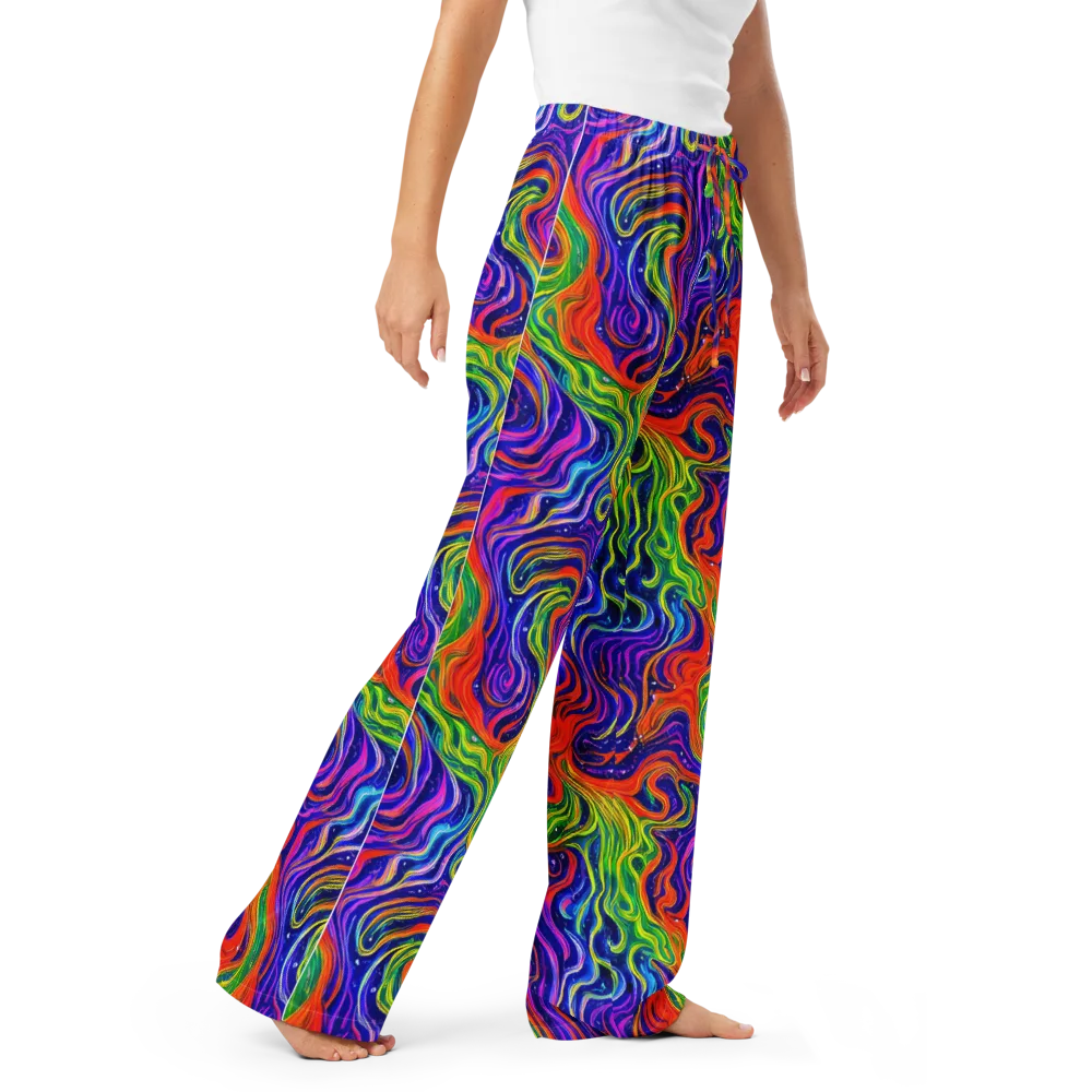 Kaleidoscope Tide on Women's Pajama Pants — Right Front