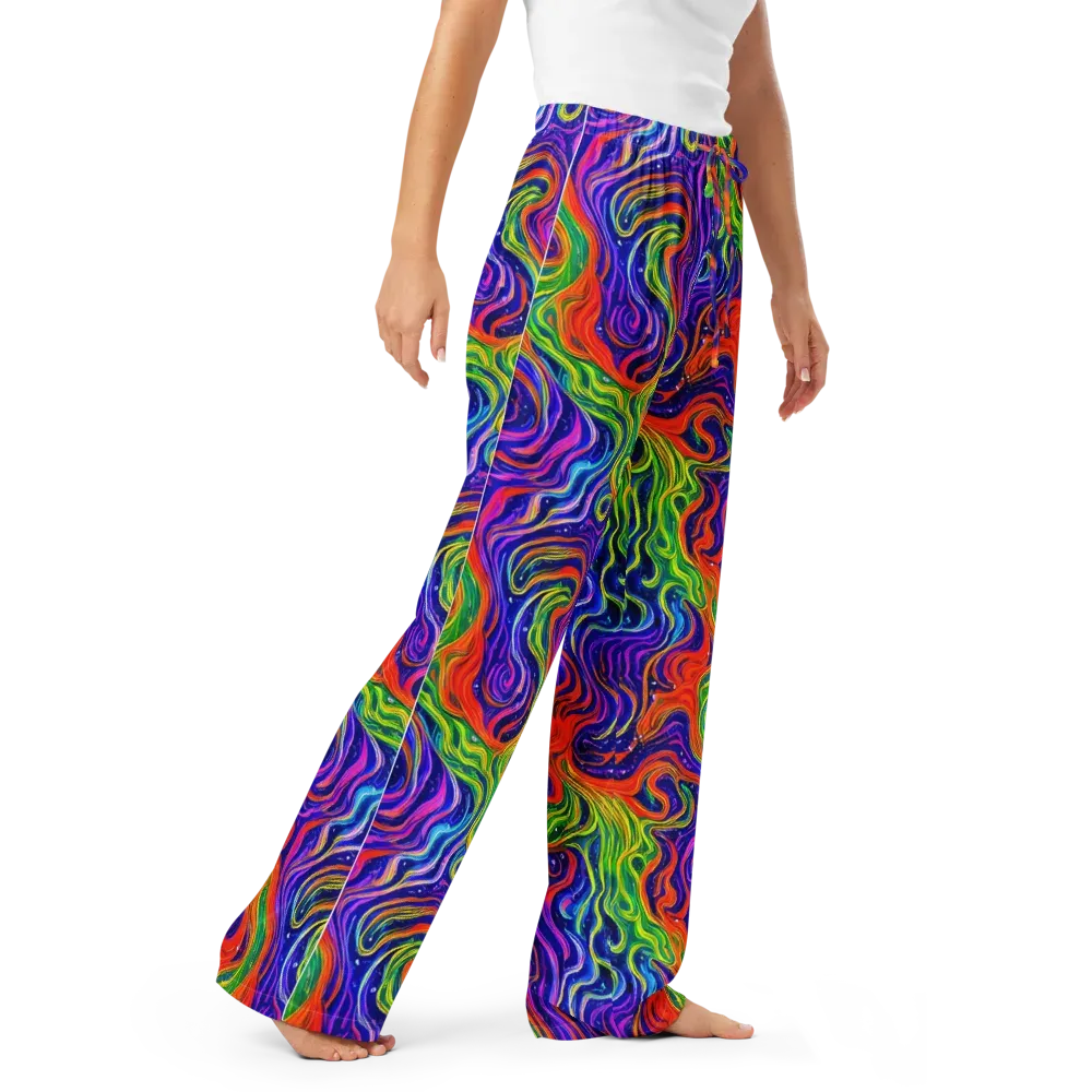 Kaleidoscope Tide on Women's Pajama Pants — Right Front