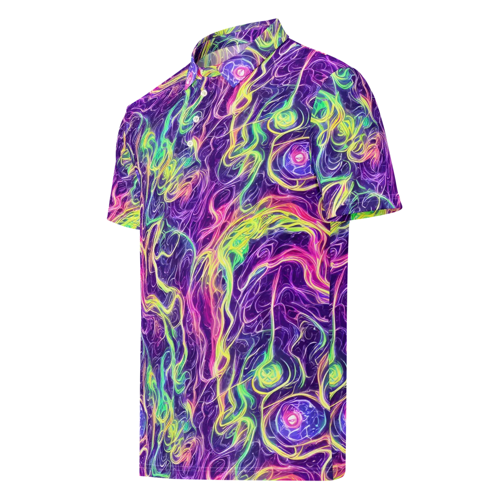 Glowstream on Men's Slim Fit Polo Shirt — Left Front