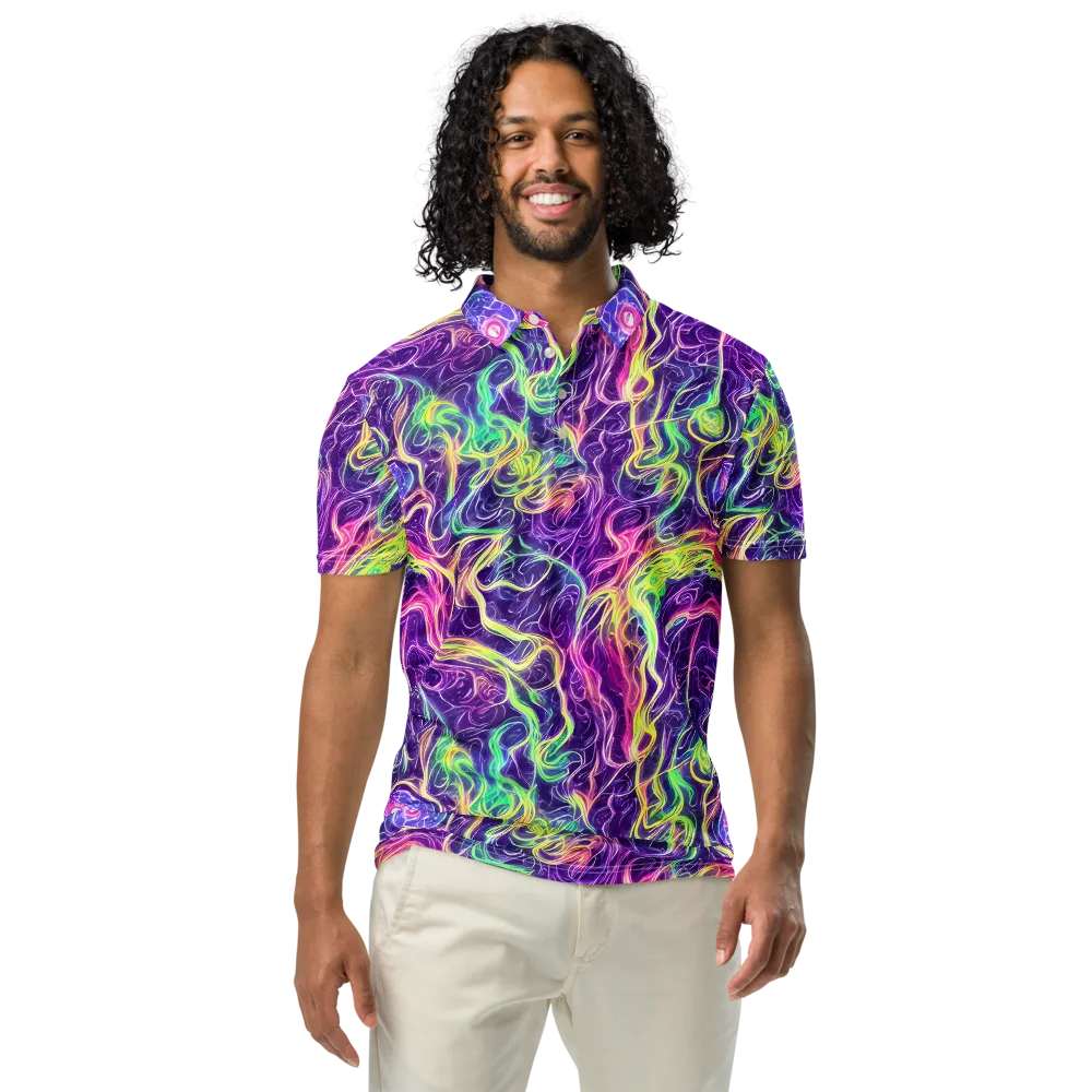 Glowstream on Men's Slim Fit Polo Shirt — Front