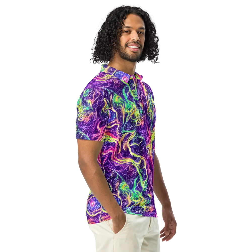 Glowstream on Men's Slim Fit Polo Shirt — Right Front