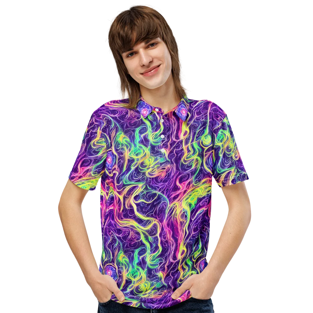Glowstream on Men's Slim Fit Polo Shirt — Front