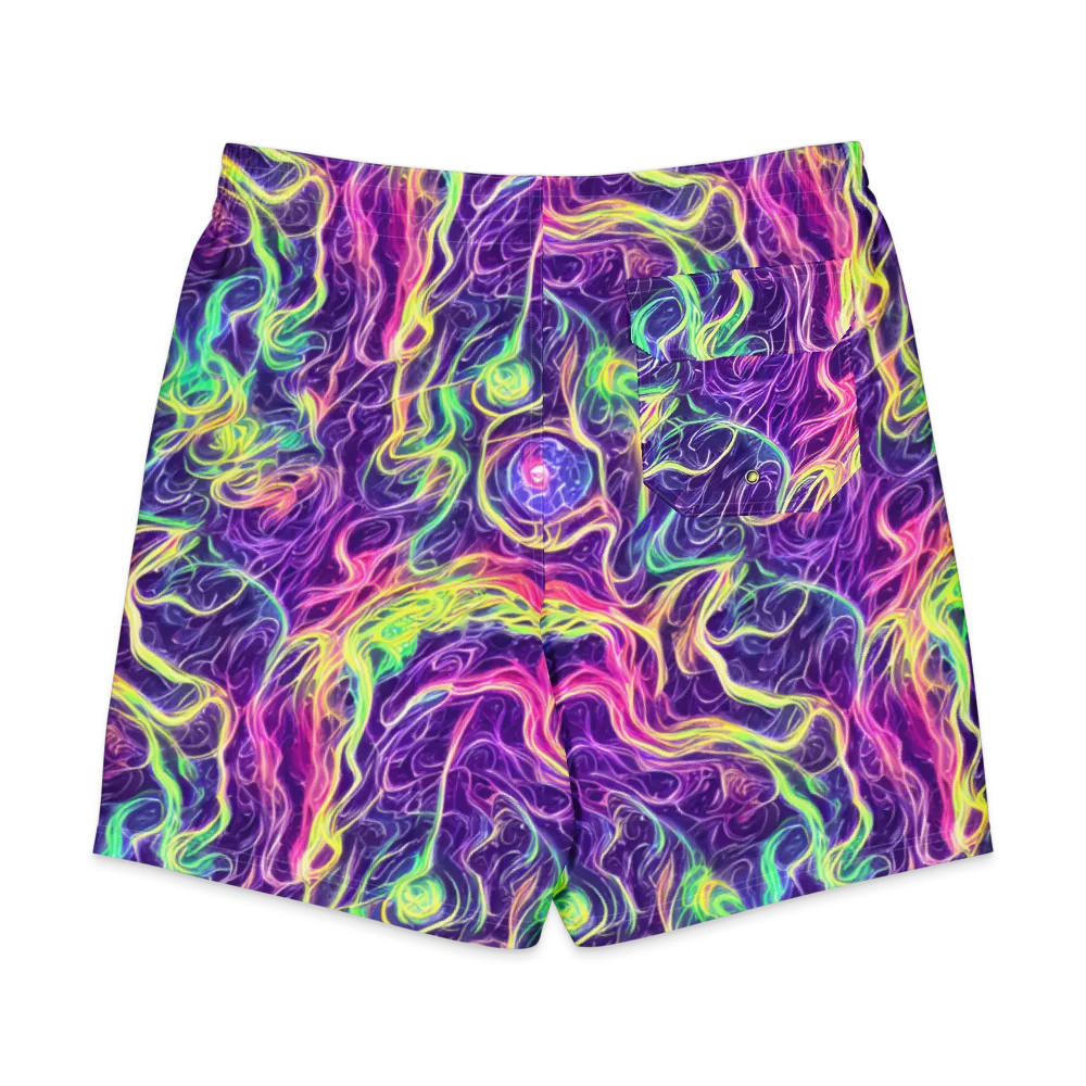 Glowstream on Men's Board Shorts — Back