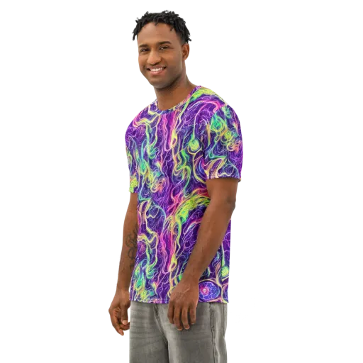 Glowstream on a Men's Cotton Crew Neck T-Shirt