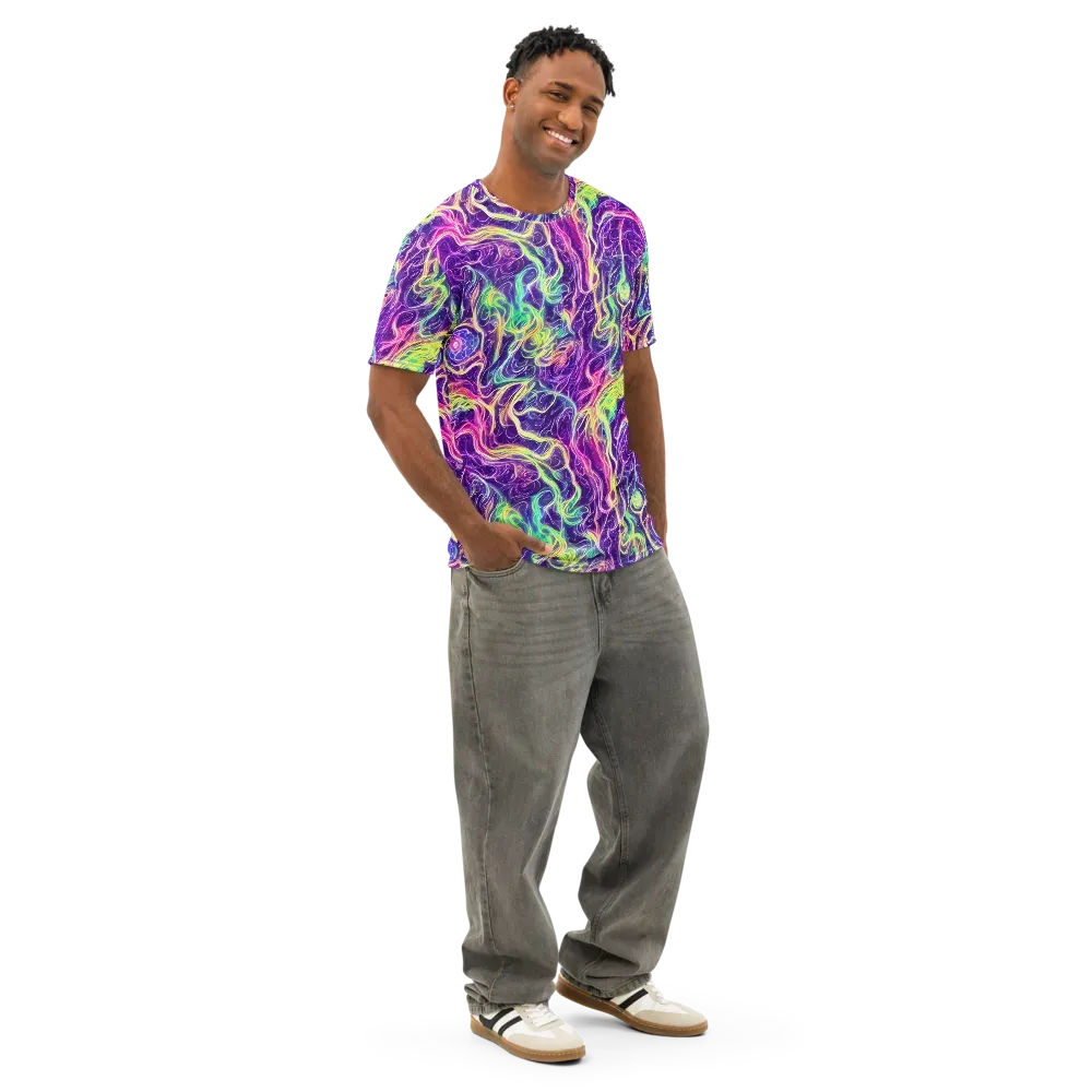 Glowstream on Men's Cotton Crew Neck T-Shirt — Right Front