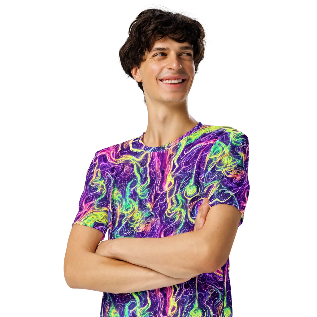 Glowstream on Men's Crew Neck T-Shirt — Left Front
