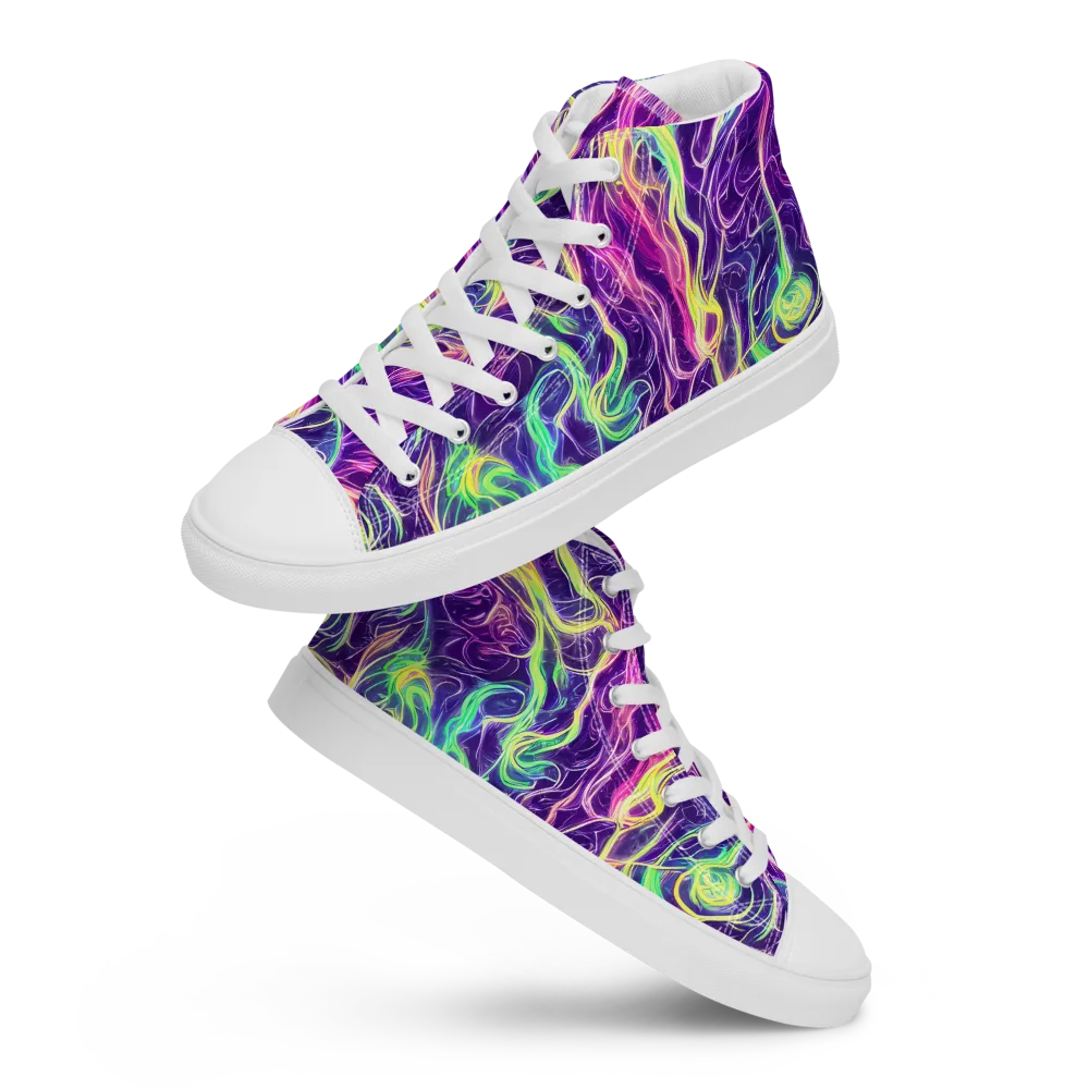 Glowstream on Men's High Top Canvas Shoes — Front