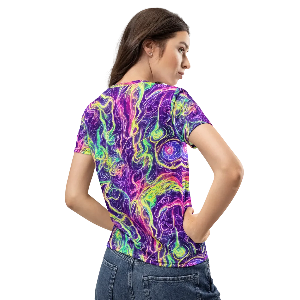 Glowstream on Women's Crew Neck T-Shirt — Back