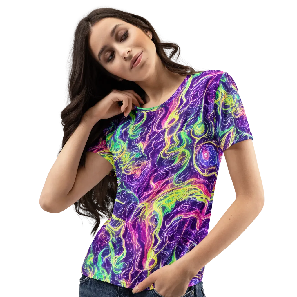 Glowstream on Women's Crew Neck T-Shirt — Left Front
