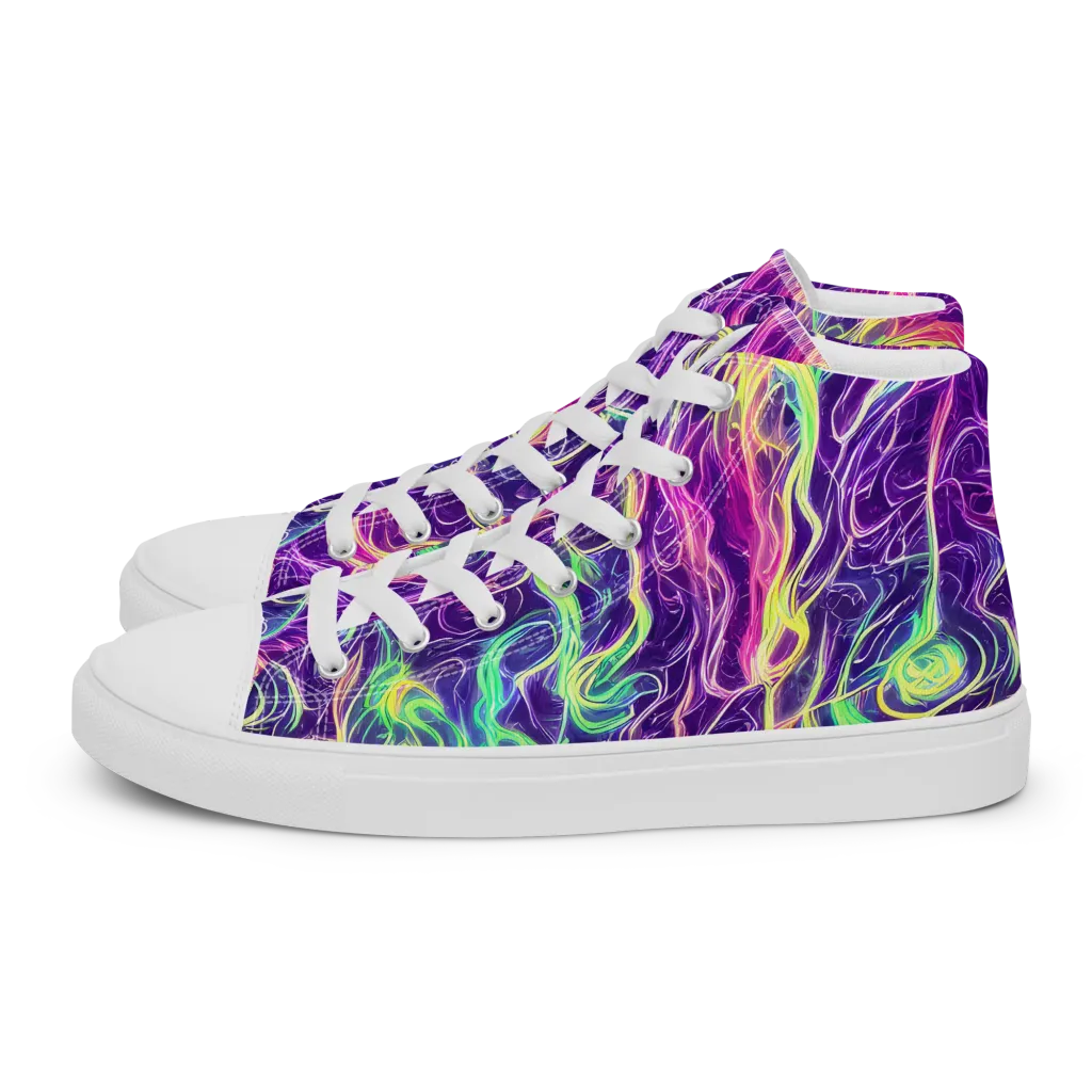 Glowstream on Women's High Top Canvas Shoes — Left
