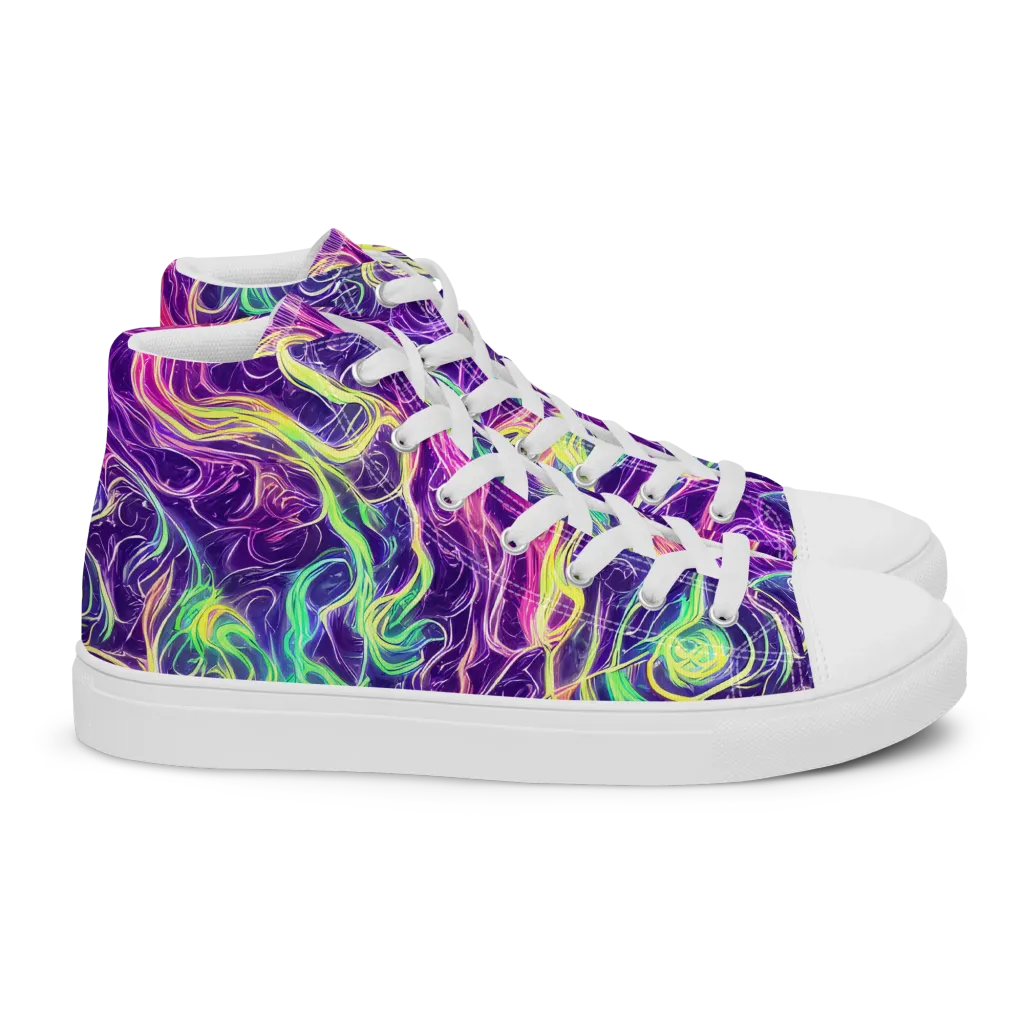 Glowstream on Women's High Top Canvas Shoes — Right